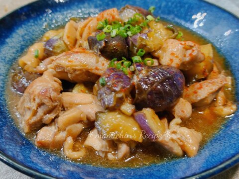 鶏もも肉*なすの ポン酢炒め